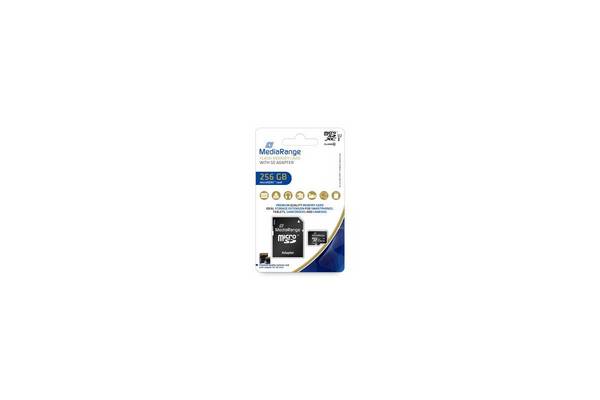 MEDIARANGE Micro SD Card 256 GB SDXC UHS-1 Class 10 inkl. Adapter 1 - Micro SD -