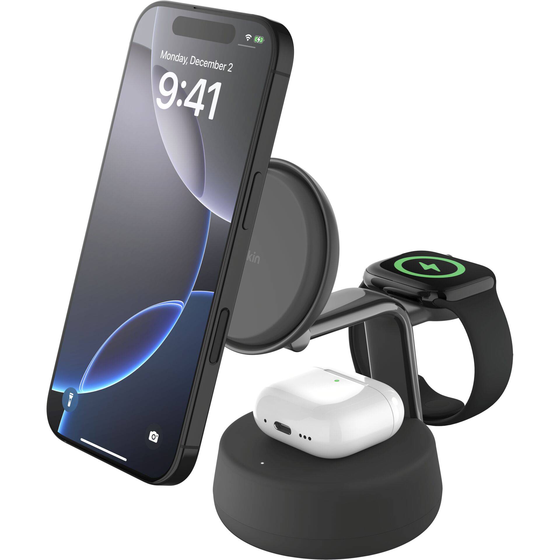 Belkin UltraCharge Pro 3-in-1 kabelloses Ladegerät WIZ040KQCH-1