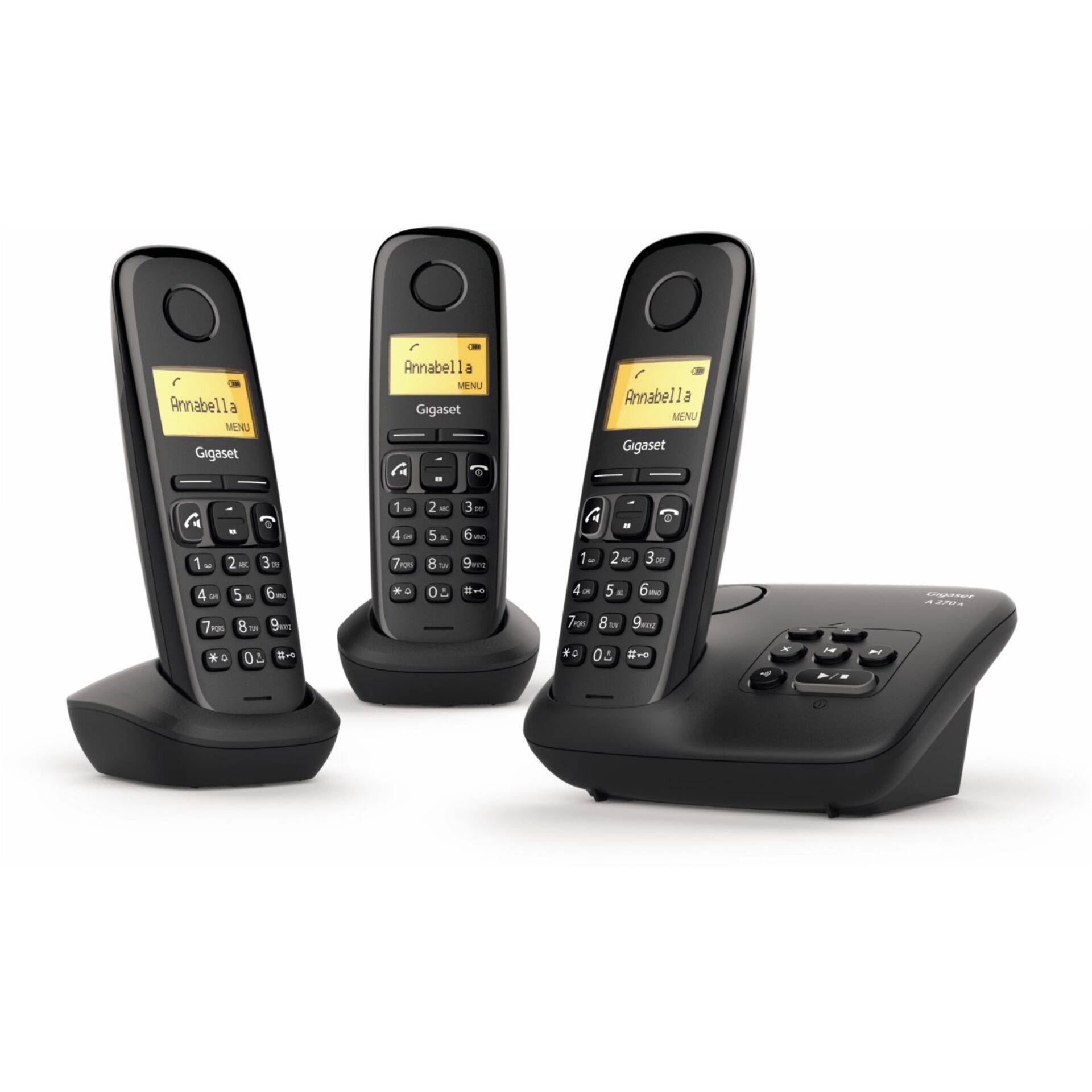 GIGASET - A270A - Analoges/DECT-Telefon - Kabelloses Mobilteil - Freisprecheinrichtung - 80 Eintragungen - Anrufer-Ident-0
