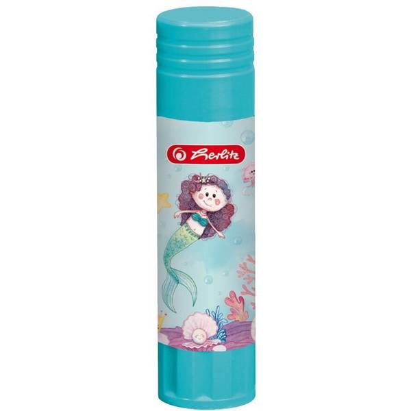 Herlitz Klebestift 21g lösungsmittelfrei Meerjungfrau, Trocken, Klebestift, 21 g, Karton, Papier