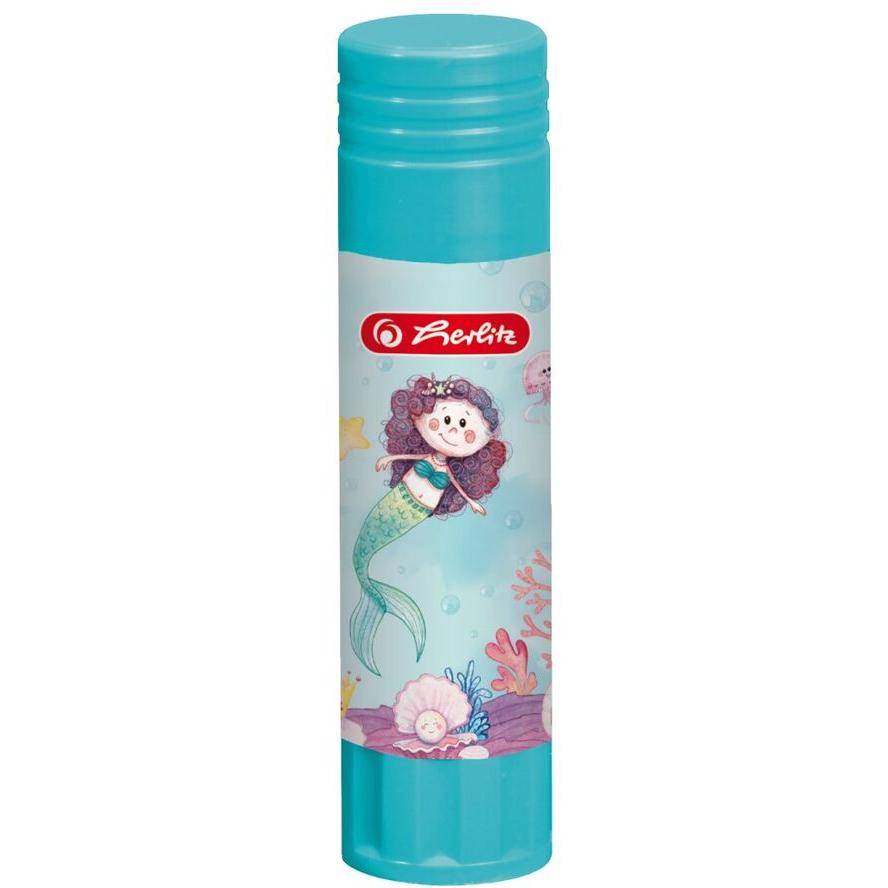 Herlitz Klebestift 21g lösungsmittelfrei Meerjungfrau, Trocken, Klebestift, 21 g, Karton, Papier-0