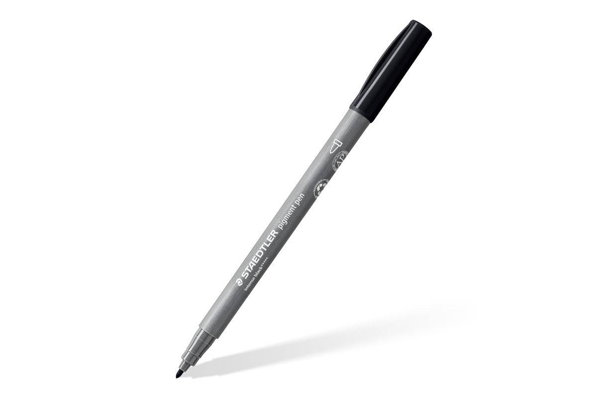 STAEDTLER Fasermaler pigment pen, schwarz, 2er Kartonetui (57890904)-1
