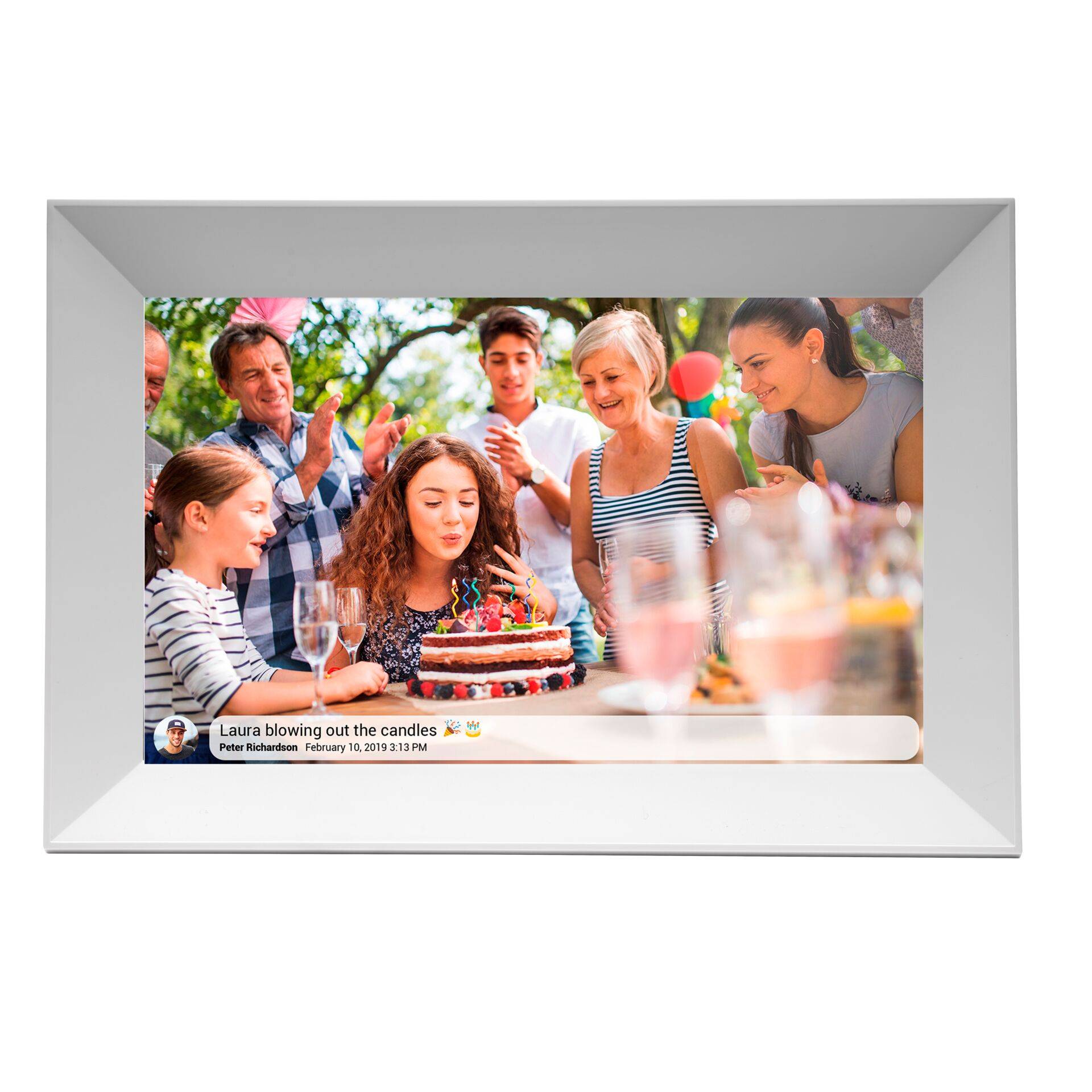 Inter Sales DENVER FRAMEO PFF-1063WHITE - Digitaler Fotorahmen - 16 GB - 25.7 cm (10.1")-0