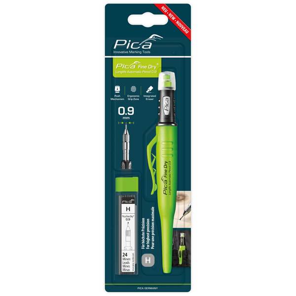 PICA - Fine Dry 7070 Tieflochmarker-Bleistift Set schwarz H 1