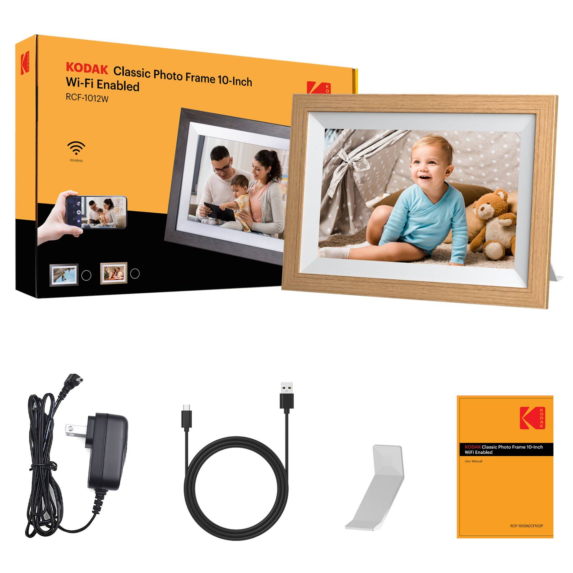 Kodak RCF-1012W digital photo frame Audio & Video Mediaplayer-1