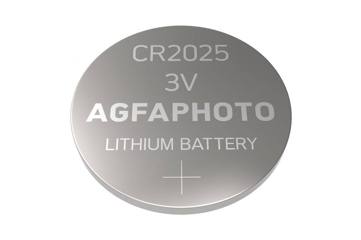 Agfaphoto Batterie Lithium, Knopfzelle, CR2025, 3V Extreme, Retail Blister (5-Pack)-0