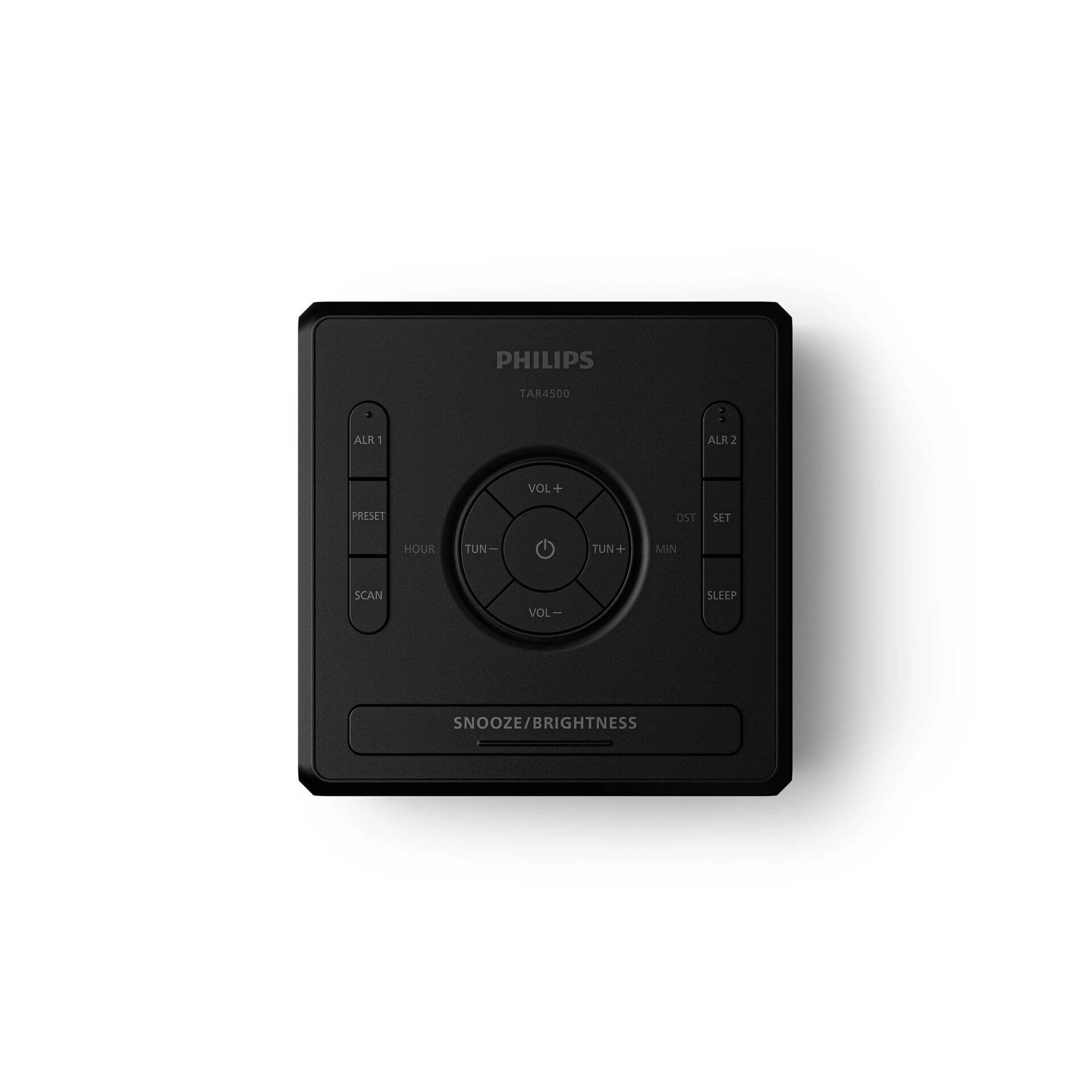 Philips TAR4500/10, Digitaler Wecker, Schwarz, 12/24 h, FM, 87,5 - 108 MHz, LED-1