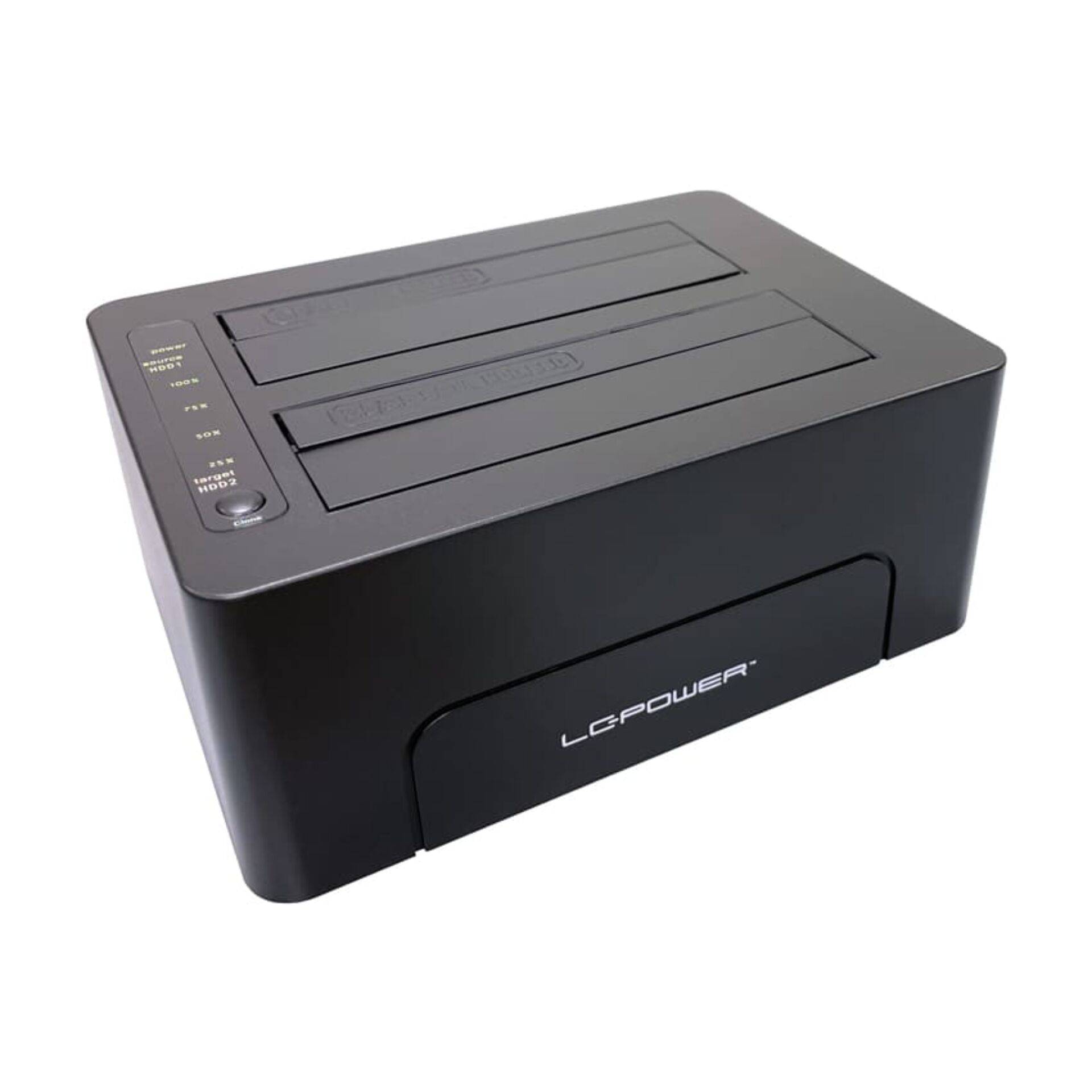 LC-Power LC-DOCK-C-V2 Docking Station Dual SATA HDD/SSD USB-C 3.2 Gen 1 Cloning - 2.5 - USB - 2,5" - USB 2.0-0