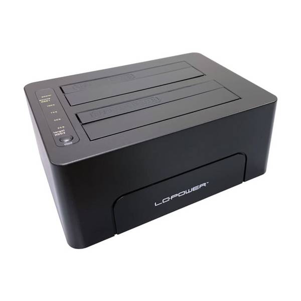 LC-Power LC-DOCK-C-V2 Docking Station Dual SATA HDD/SSD USB-C 3.2 Gen 1 Cloning - 2.5 - USB - 2,5" - USB 2.0