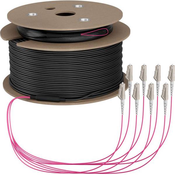 Trunkkabel U-DQ(ZN)BH OM4 8G (1x8) LC-LC, 80m Dca LSZH Glasfaserverkabelung Glasfaser OM4