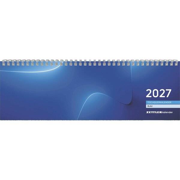 Tischquerkalender 176 32x10,5cm 1 Woche/2 Seiten blau 2027-0