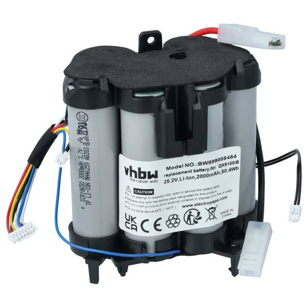 vhbw Akku kompatibel mit AEG QX9-1-OKO | QX9-1-ULT, QX9-1-P5IB, QX 9 1 ULT, QX 9 1 P5IB, QX 9 1 ANIS Staubsauger (2000