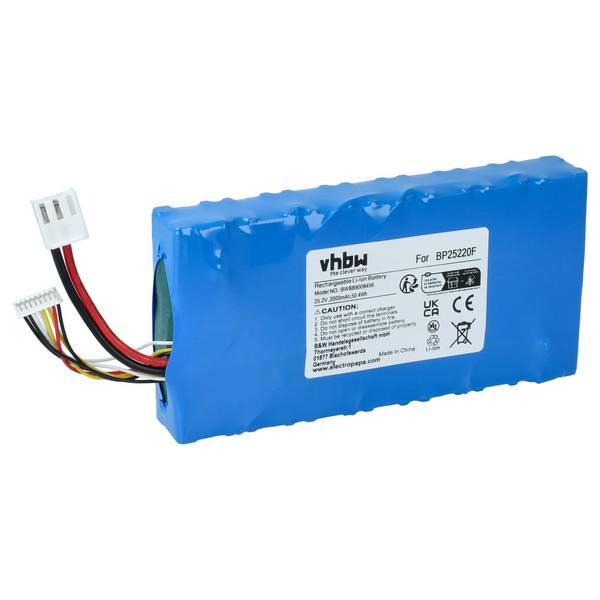 vhbw Akku kompatibel mit Grundig VCP 3930 | High Performance Cyclone, GMS3060 Staubsauger (2000 mAh, 25,2 V, Li-Ion)
