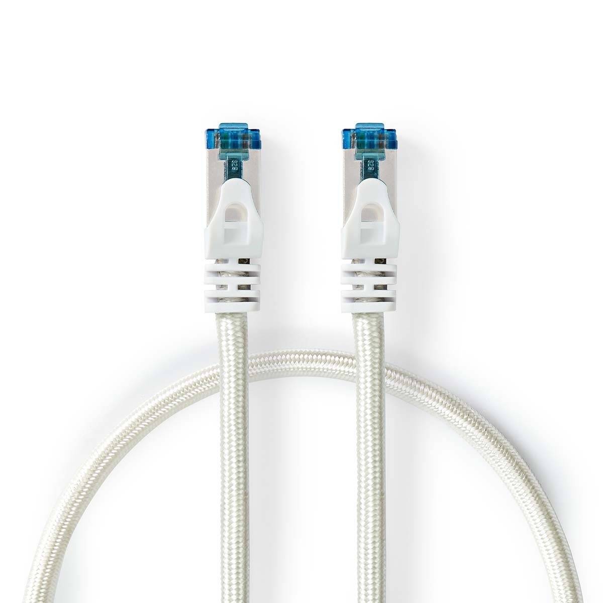 Nedis CAT6a-Netzwerkkabel | S/FTP | RJ45 Stecker | RJ45 Stecker | 0.50 m | Snagless | Rund | Geflochten / PVC | Silber |-0