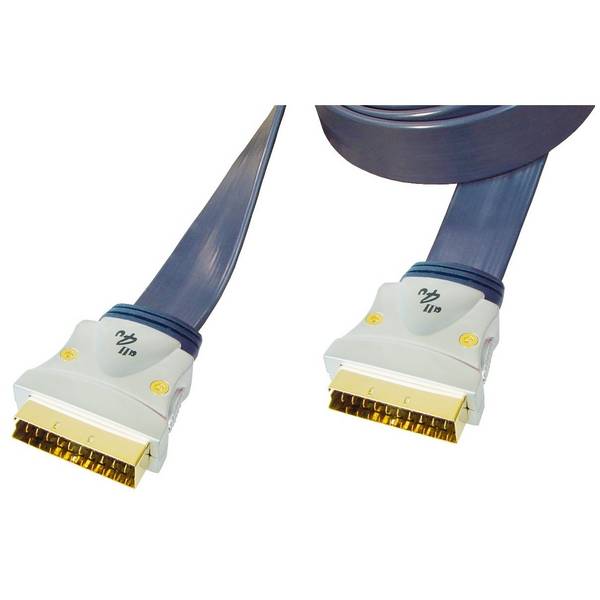 Maxtrack Scart cable Scart plug to Scart plug flat cable 3.0 m