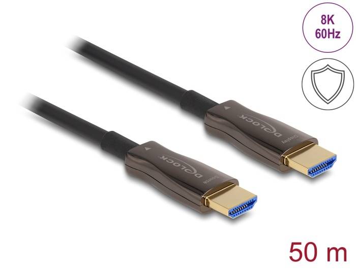 Delock High Speed - HDMI-Kabel - HDMI männlich zu HDMI männlich - 50 m - Hybrid-0