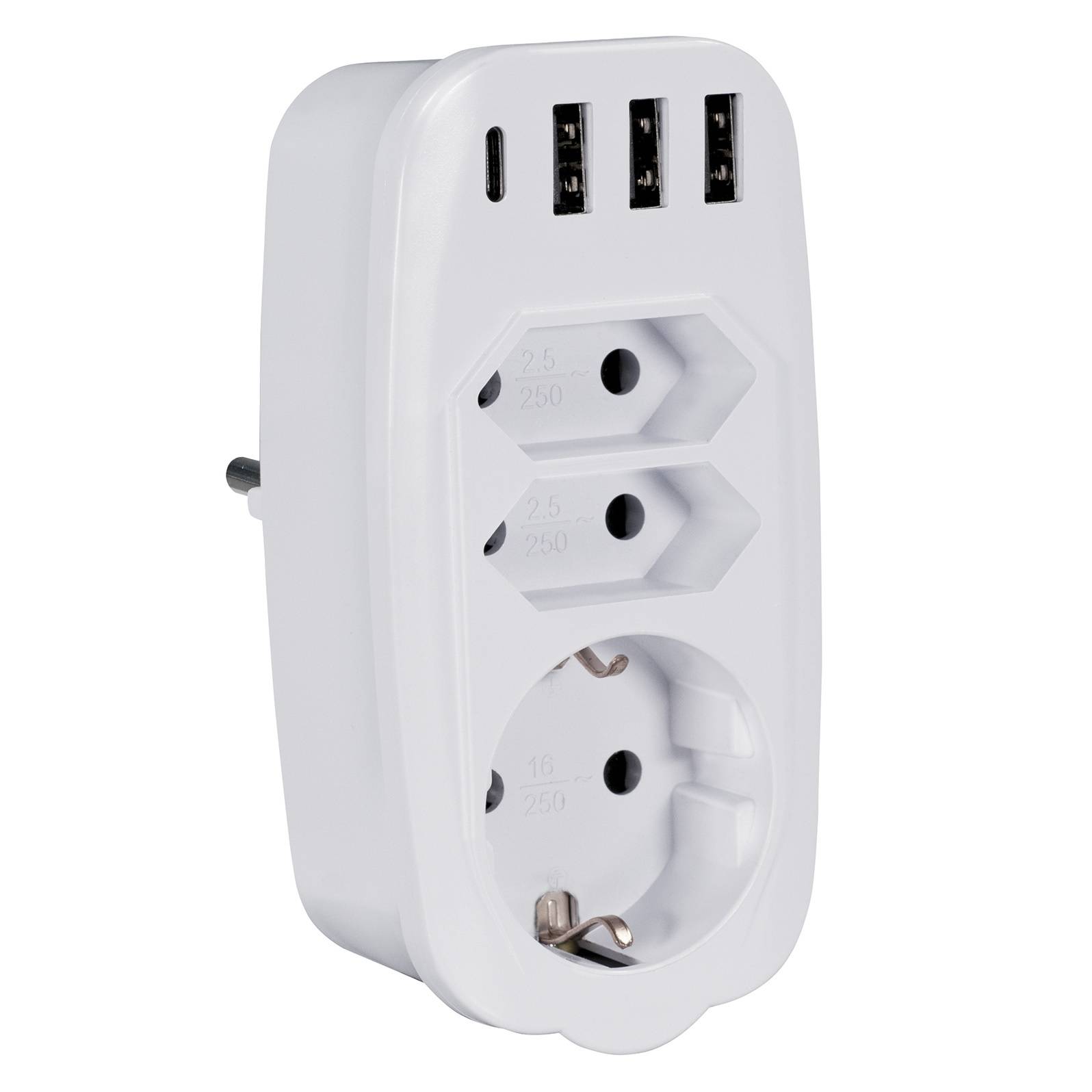 Maxtrack USB Charging Adapter 2.1A Safety Plug to Socket And 2x Type-A Sockets 5V Total Current-0