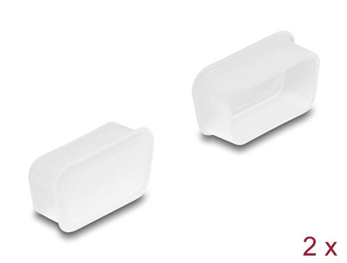 Delock Stecker-Staubschutz - für D-Sub 9/D-Sub 15 VGA weiblich - durchsichtig (Packung mit 2)-0
