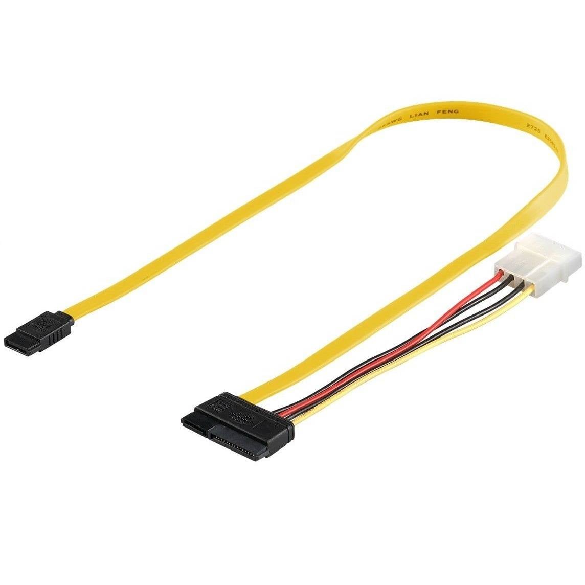 Stromkabel SATA 2in1 Datensignal + Stromadapter 0,5m-0