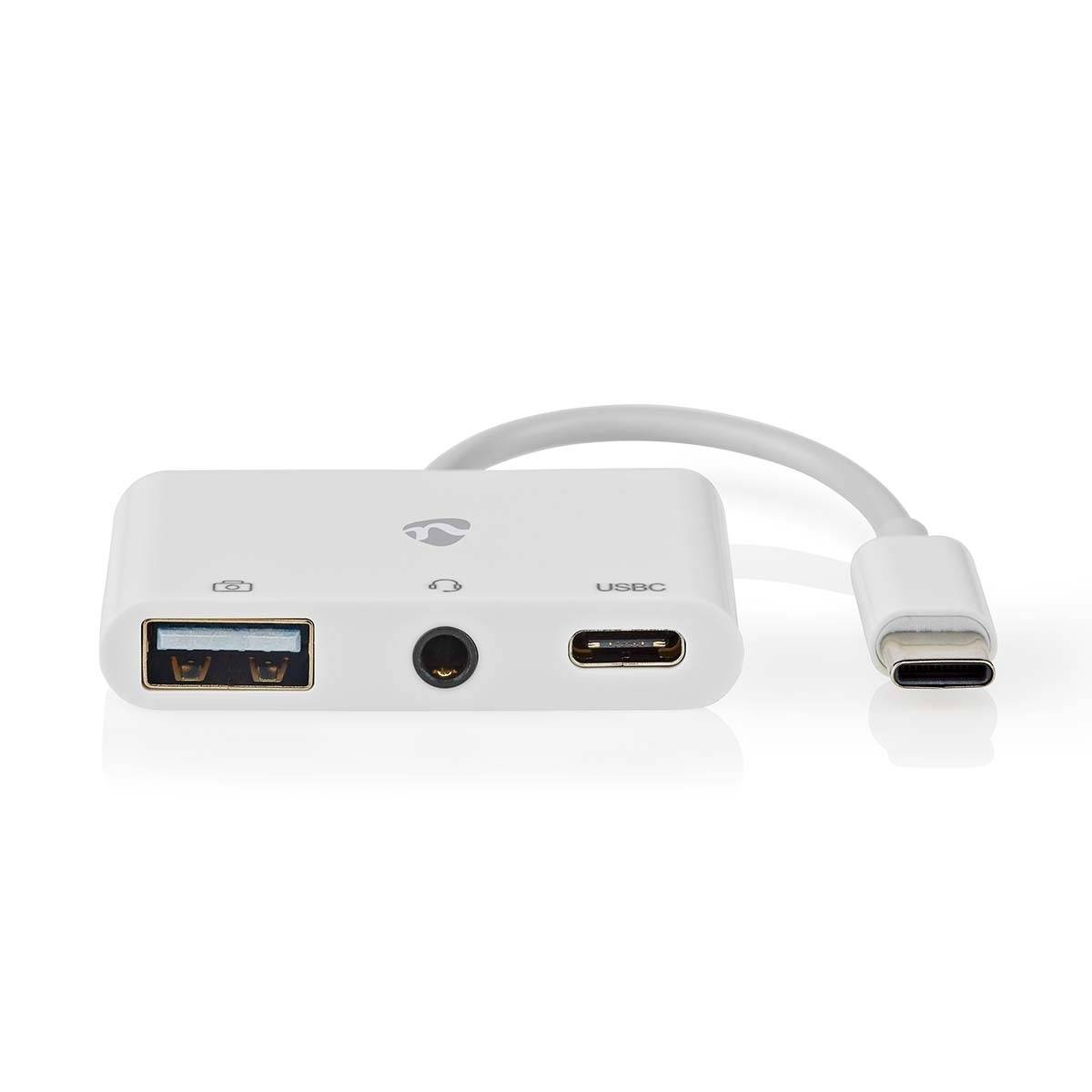 Nedis USB Multi-Port-Adapter | USB 2.0 | USB-C™ Stecker | USB-A Buchse / USB-C™ Buchse / 3.5 mm Buchse | 480 Mbps | 0.10-0