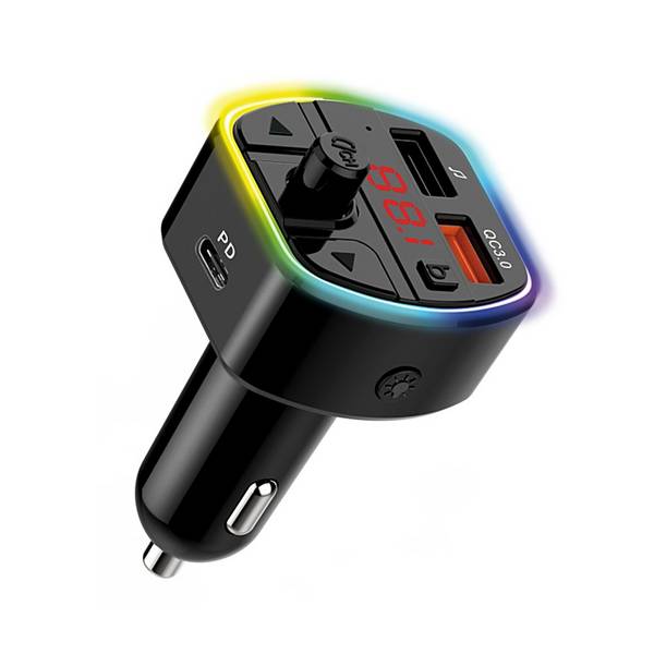 Maxtrack FM Bluetooth Hands-free Kit Supports Micro SD & USBRGB Colour-changing Light Fast-charging