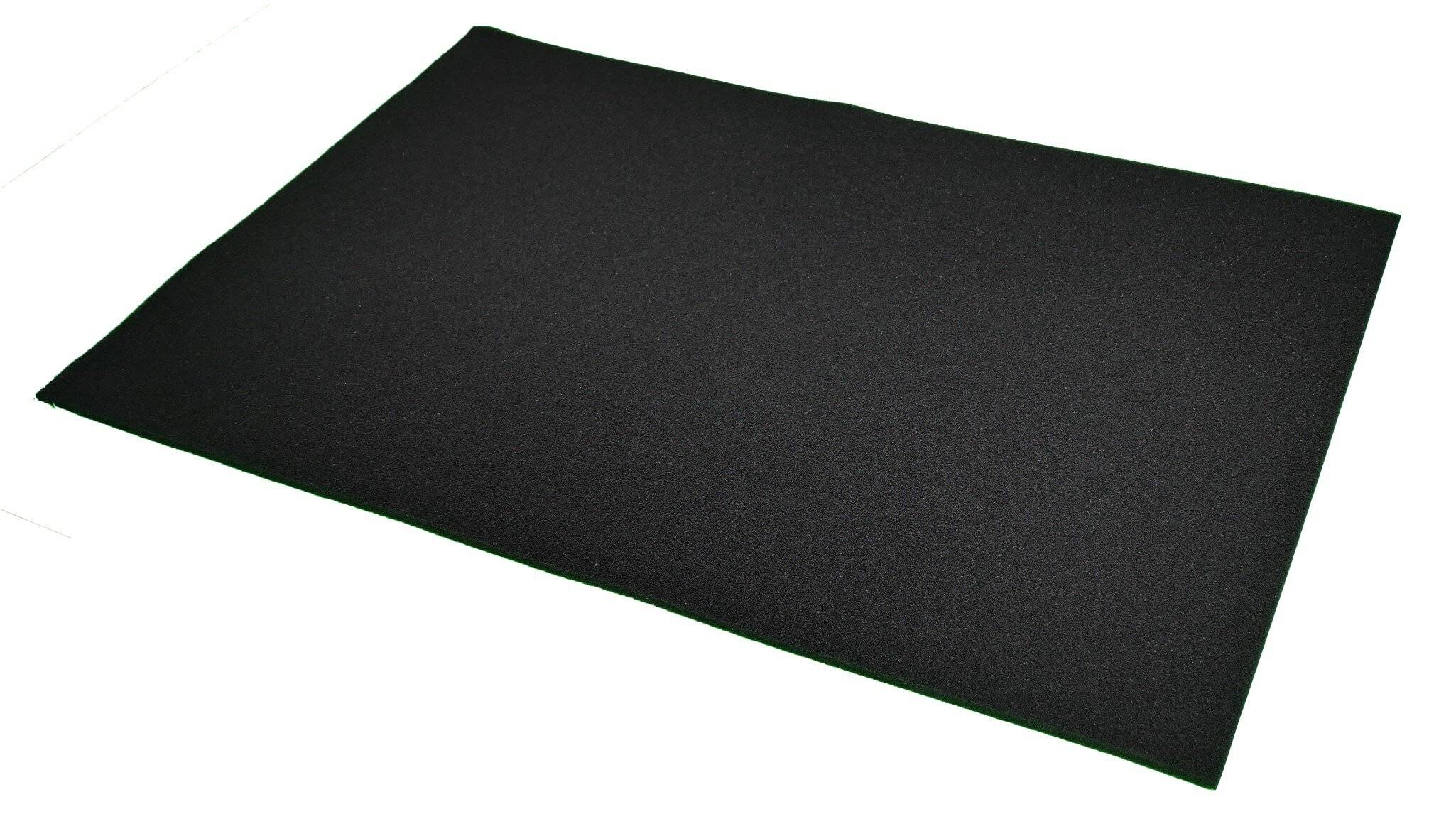 PU Schaumstoff, weich, schwarz, glatt, 553x353x6 mm-0