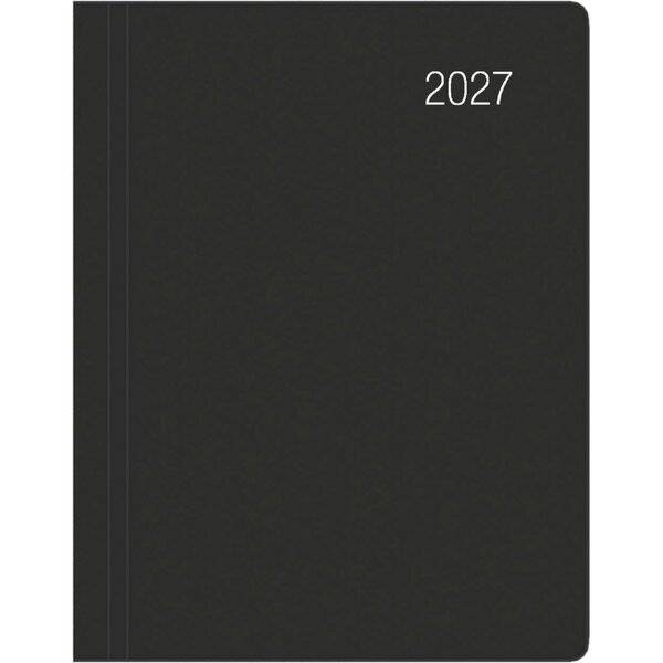 Taschenkalender 660 8,3x10,7cm 1 Woche/2 Seiten schwarz 2027