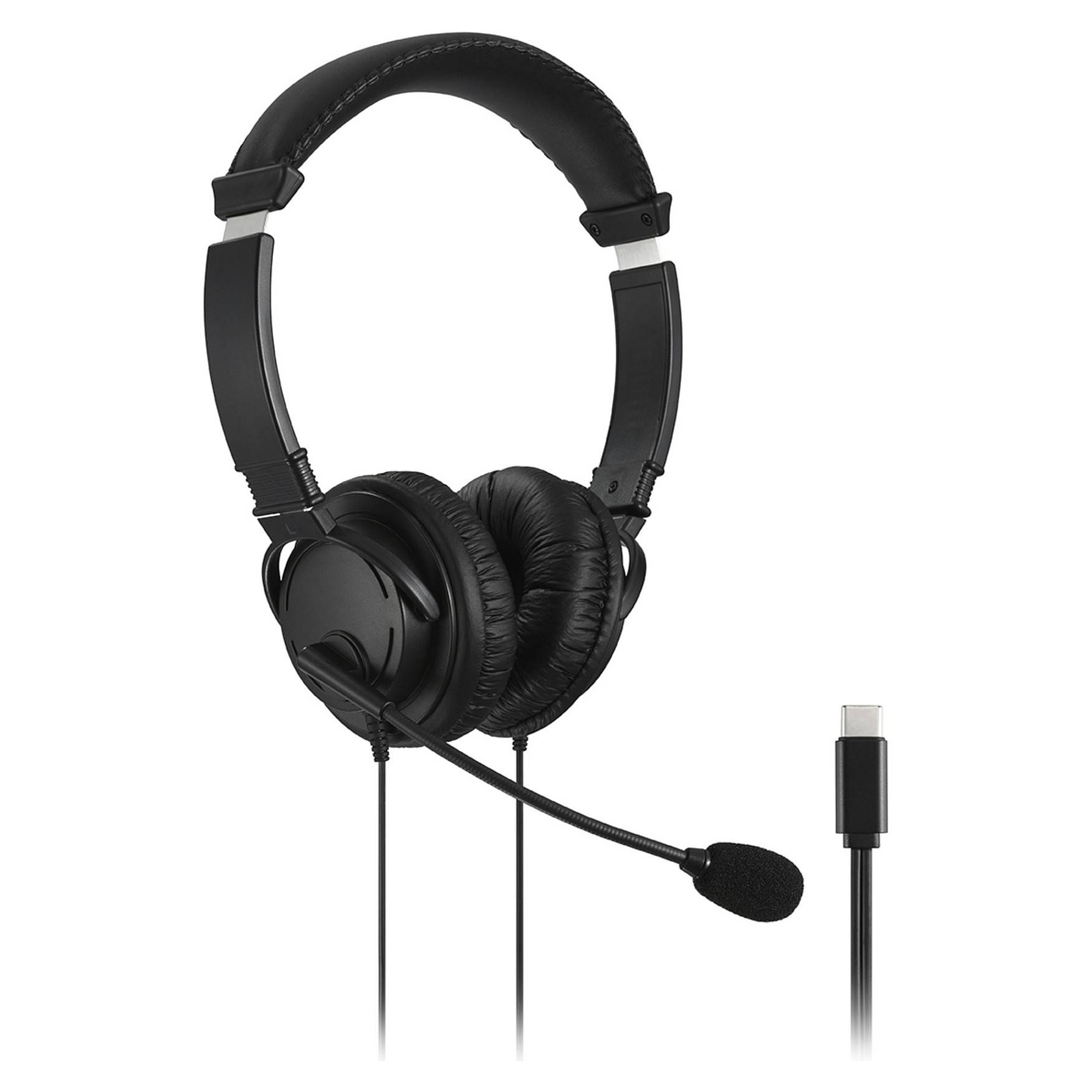 Kensington Headset Hi-Fi mit Mikrofon, USB-C schwarz-0