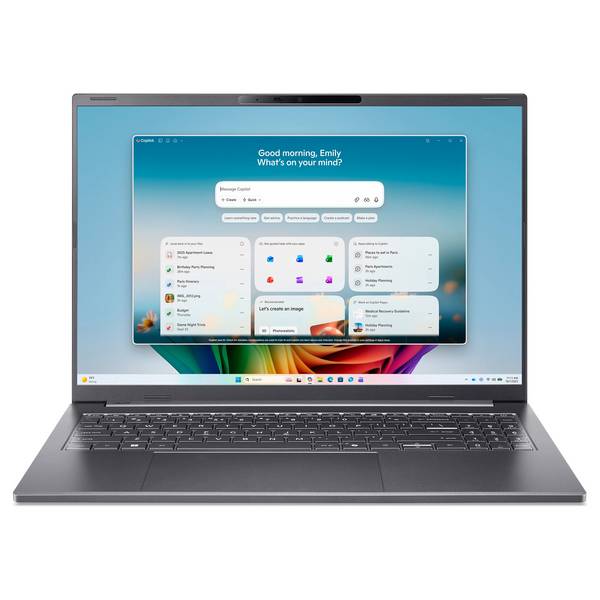 Acer Aspire 16 AI A16-I71M - 180°-Scharnierdesign - Intel Core Ultra 7 355 / 2.3 GHz - Win 11 Home -