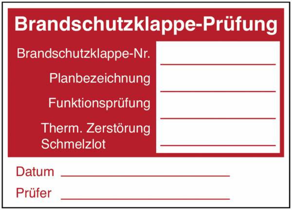 Prüfinformation-Etiketten - Rot, 50 x 70 mm
