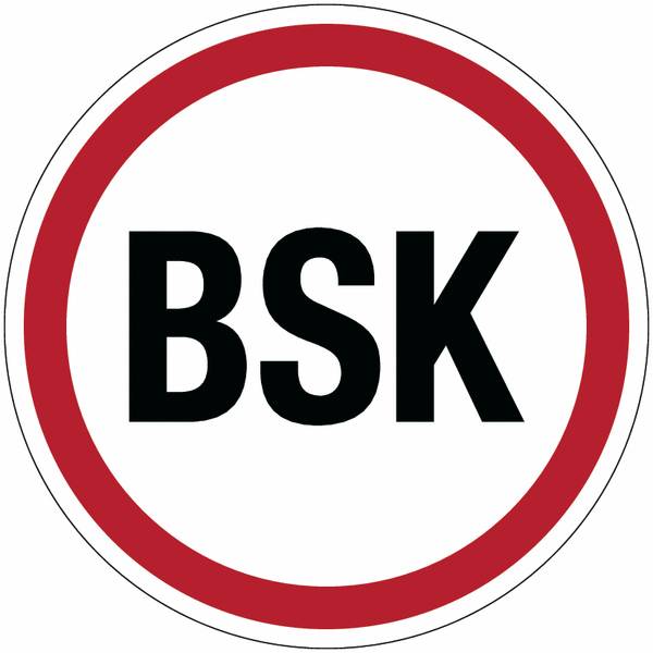 Brandschutz-Kennzeichnung - BSK, Rot/Weiß, 15 mm
