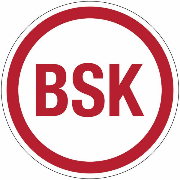 Brandschutz-Kennzeichnung - BSK, Rot/Weiß, 40 mm