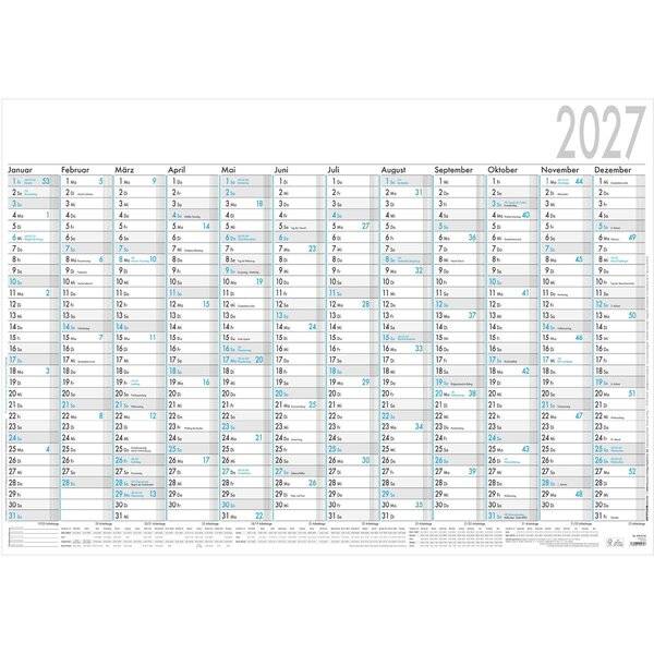 Plakatkalender 916 100x70cm 12 Monate 2027 gerollt