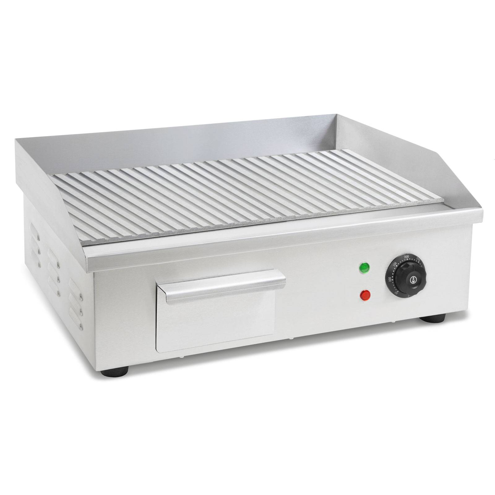 VERTES Grillplatte Plancha Grill 3000W Grillfläche mit Rillen 55x35cm Temperatur 50-300°C-2