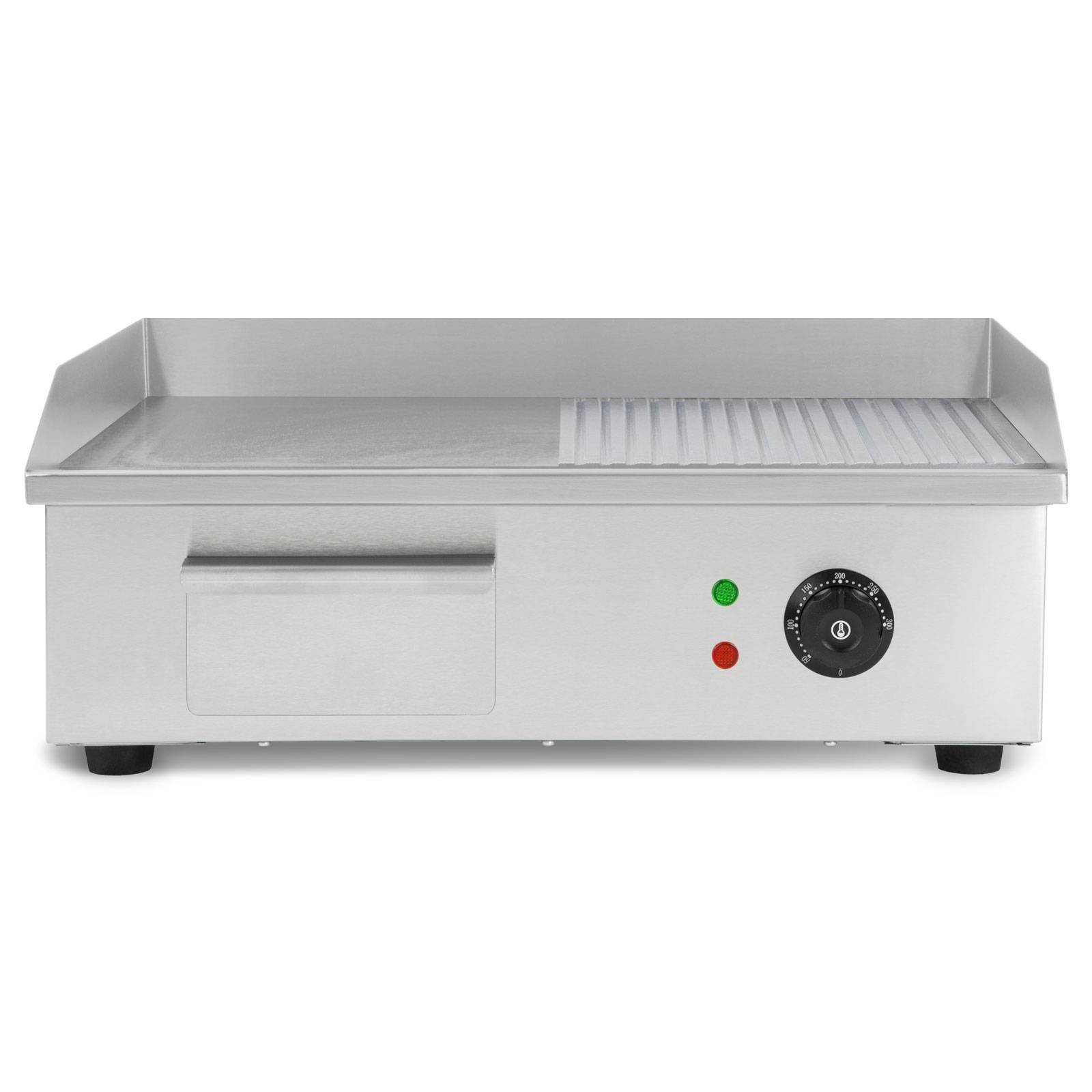 VERTES Grillplatte Plancha Grill 3000W Grillfläche Flach und Rillen 55x35cm Temperatur 50-300°C-1