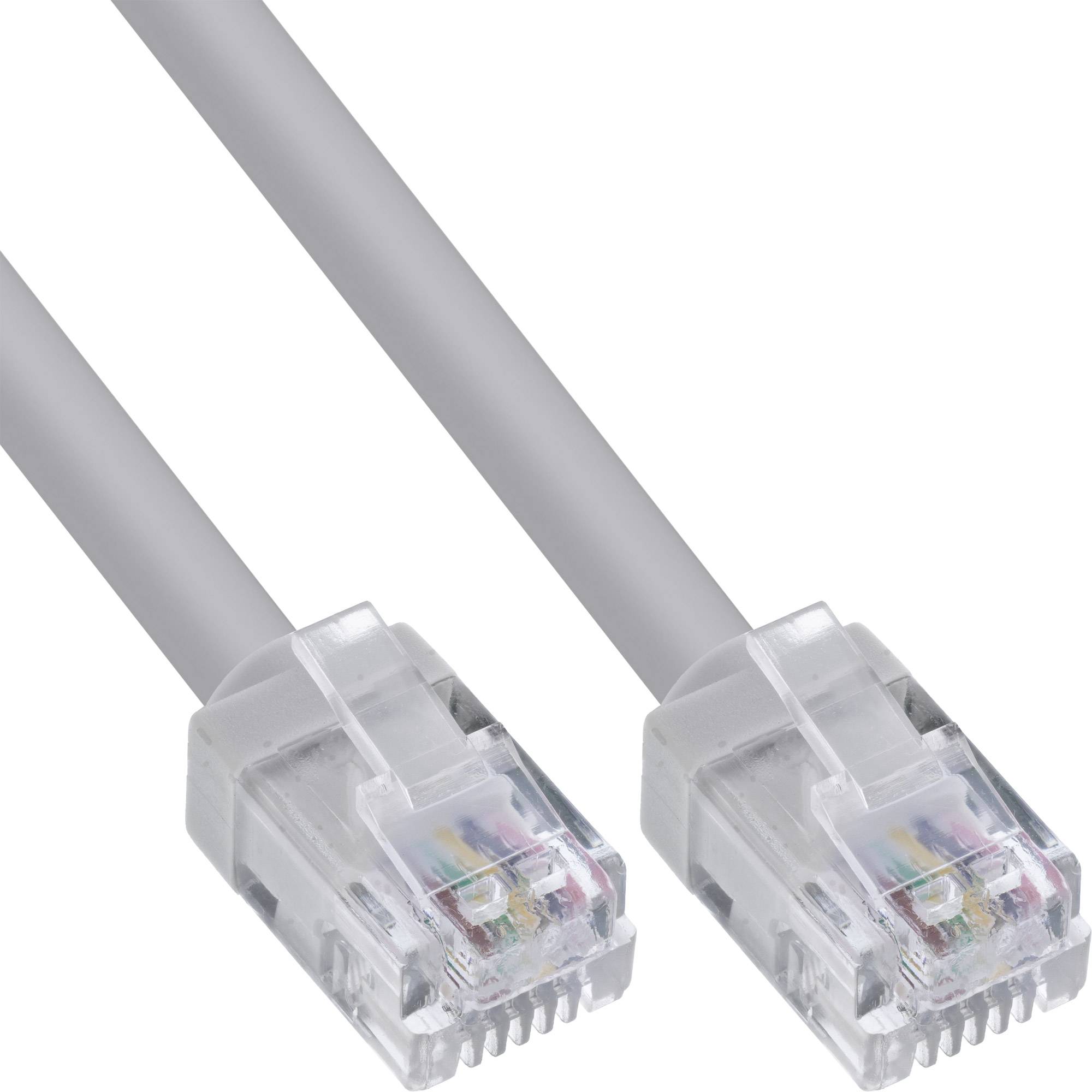 InLine 18746, 0,5 m, RJ-12, RJ-12, Stecker, Stecker, Grau-0