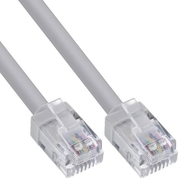 InLine 18740, 10 m, RJ-12, RJ-12, Stecker, Stecker, Grau