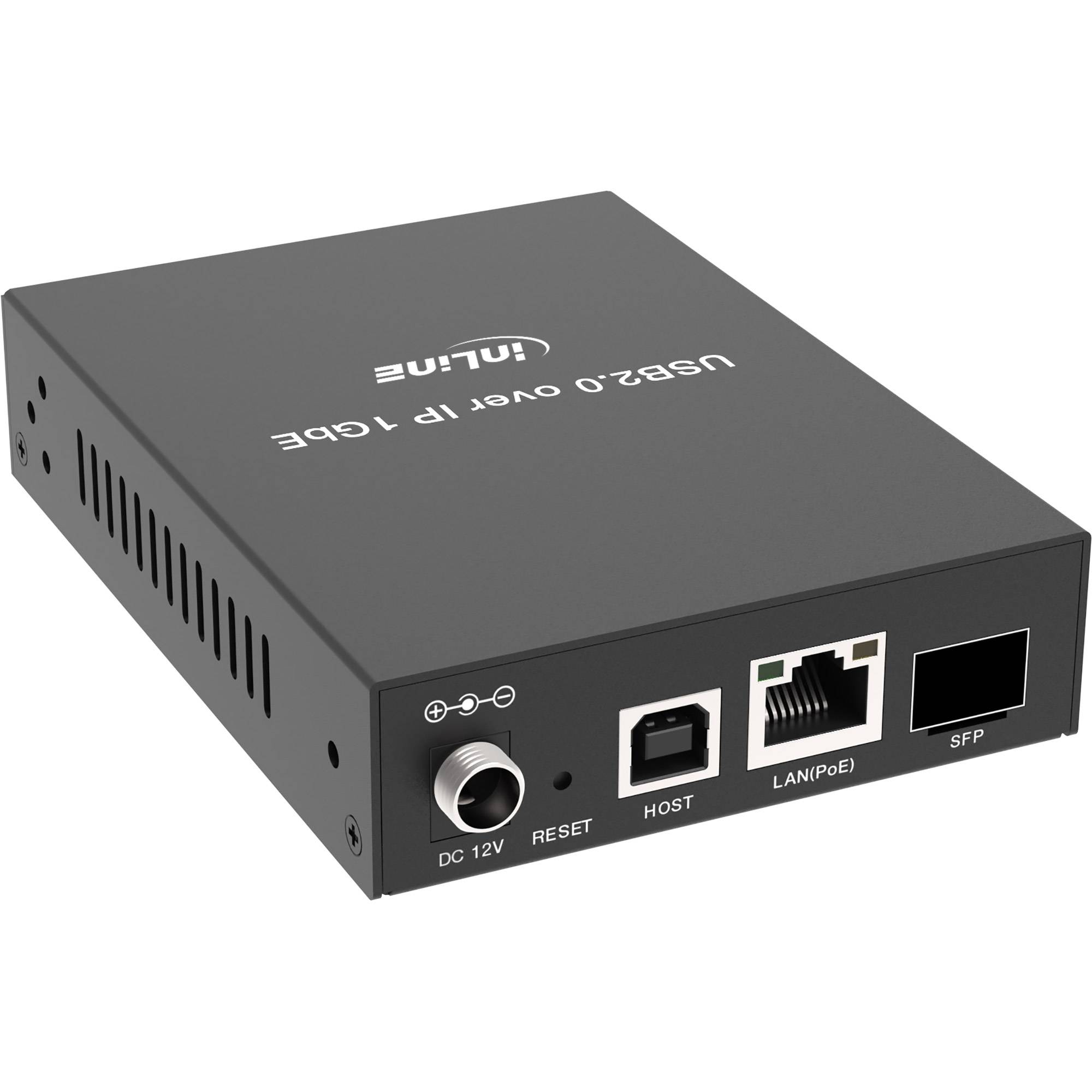 InLine® USB 2.0 Host/Device Extender over IP, Einzelgerät, RJ45 / SFP (57886E)-1