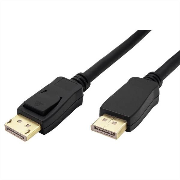 ROLINE GREEN DisplayPort Kabel v2.1, 16K@60Hz, 80Gbit/s, UHBR20, DP ST - ST, schwarz, 3 m