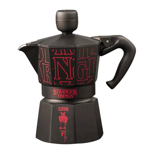 Bialetti Stranger Things, Mokka-Kanne, Schwarz, Rot, Aluminium, Thermoplast, Moka Express, 1 Stück(e)