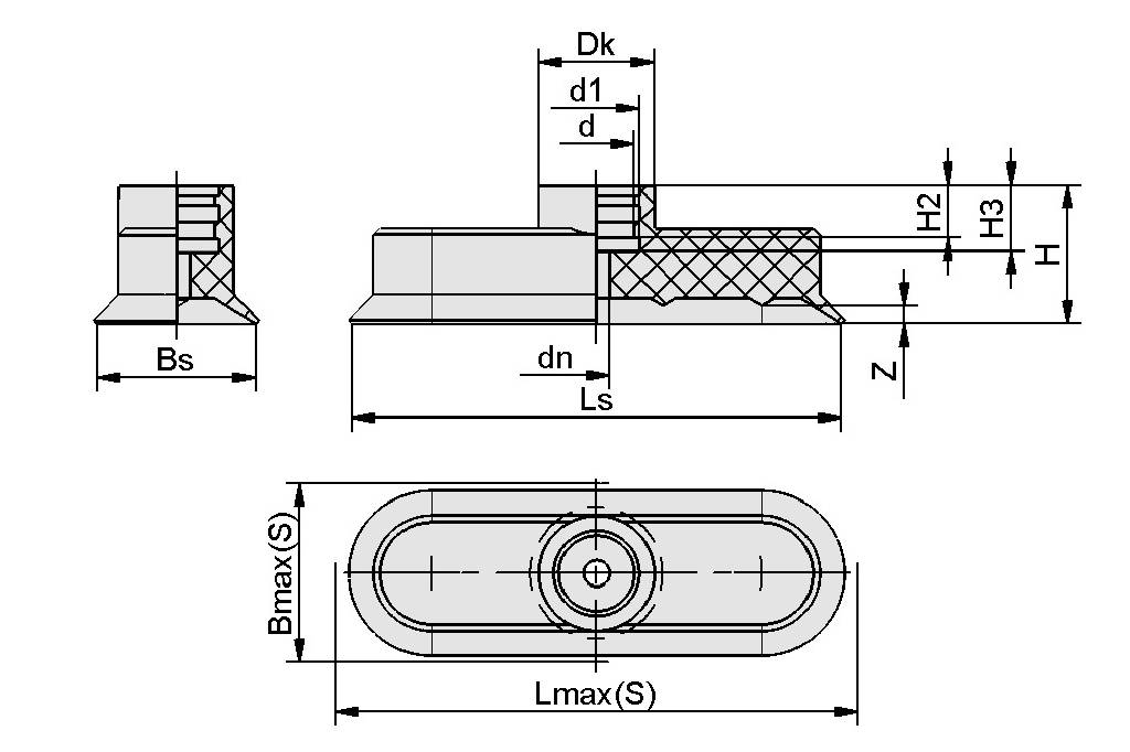 Schmalz SGO 24x8 NBR-CO-55 N022, Flachsauger, SKU: 10.01.05.00739-1