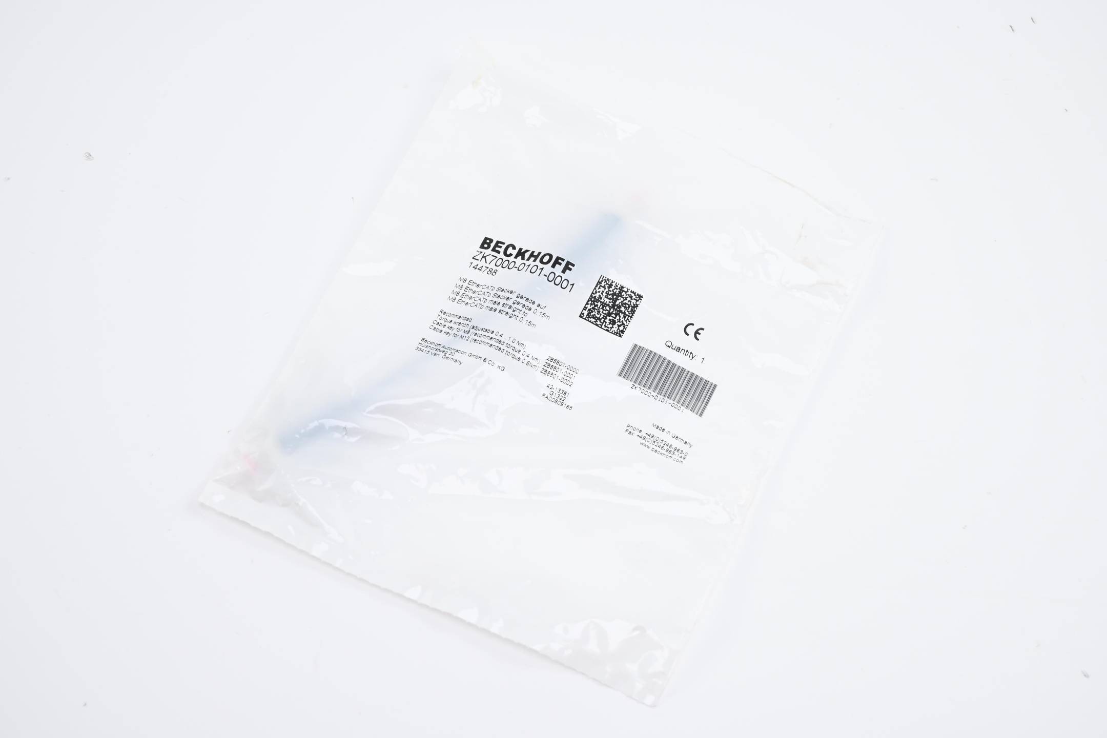 Beckhoff EtherCAT-P Kabel ZK7000-0101-0001 ( 144788 ) 0,15m-1
