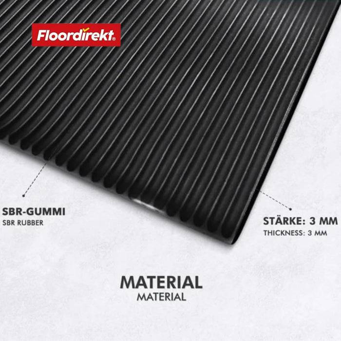 FLOORDIREKT Gummi-Kabelschutzmatte - Robuste & rutschhemmende SBR-Gummimatte - 50 × 100 cm-2