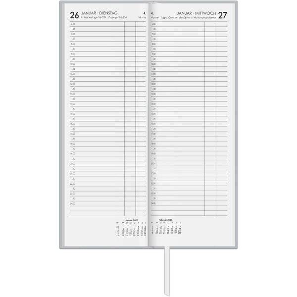 Tagevormerkbuch 808 10,4x29,6cm 1 Tag/1 Seite Recycling grau 2027-1