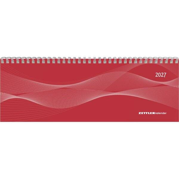 Tischquerkalender 114 Profi 29,7x10,5cm 1 Woche/2 Seiten rot 2027