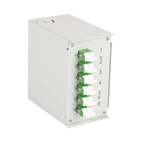 EFB ELEKTRONIK - Hutschienenbox OS2 G652D 12xLC/APC Pigtail abgesetzt 6x LC/APC-Duplex