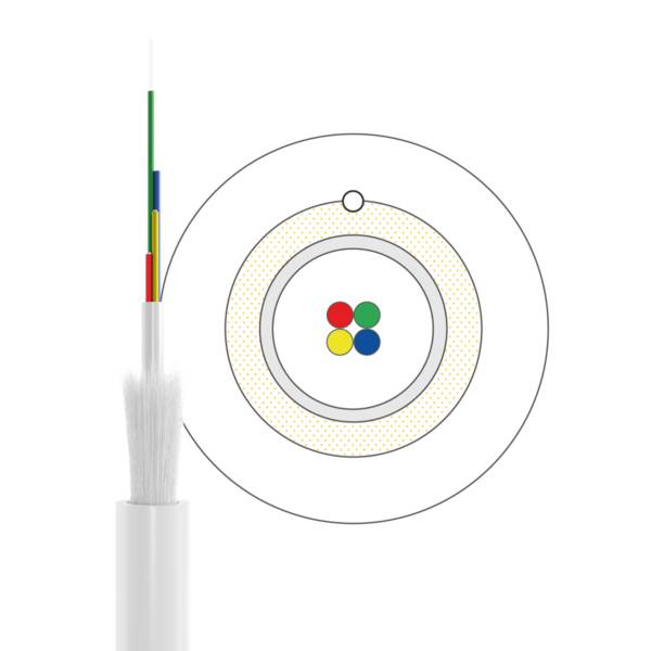 UC home fibre idrop 900 I-VH OS2 4E (1x4) Dca, 500N LSZH weiss 4,5mm G657A2 250m Box Glasfaser FTTH-0