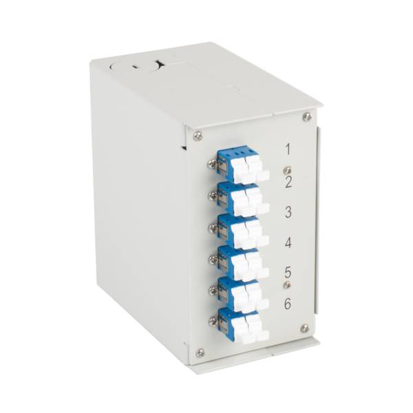 Hutschienenbox OS2 6xLC-Duplex Kupplung, ohne Pigtails Glasfaserverkabelung Glasfaser Verteiler und