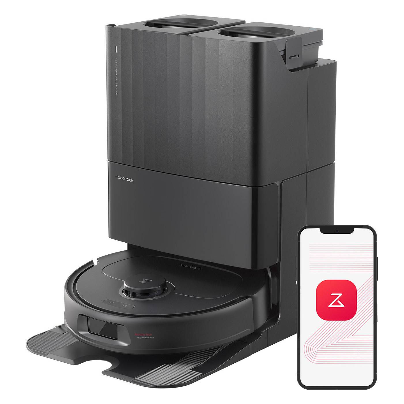 Roborock Saug- und Wischroboter Qrevo Plus Schwarz-0
