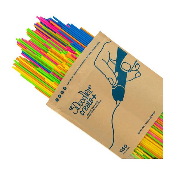 3Doodler Filament / Create+ & Pro+ / 250 / PLA / neongrün, neongelb, neonpink, neonorange, blau / Neon Sunset Mix